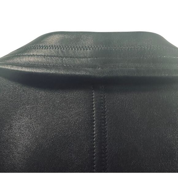 Tailored Black Genuine Leather Jacket, Jones New York, SZ L 12/14 - Picture 10 of 16